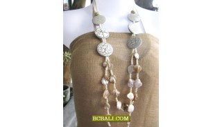 fashion necklaces long strand nuged shells new style